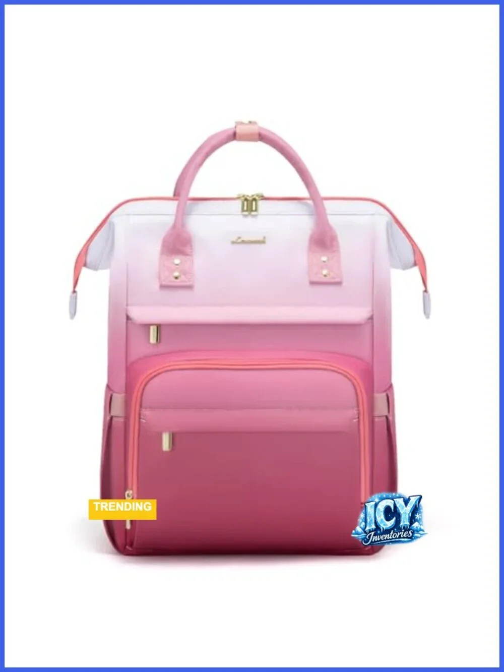 Gradient Laptop Backpack with Anti-Theft Pocket, Waterproof Work Bag